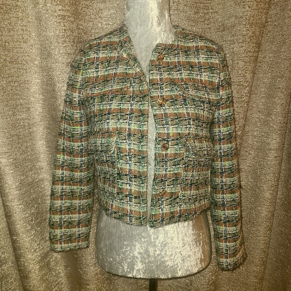 Chic Plaid Tweed Jacket